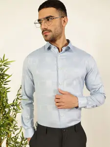 Thomas Scott Men Premium Slim Fit Windowpane Checks Opaque Checked Formal Shirt