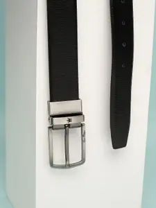 Louis Philippe Men Textured Leather Reversible Belt