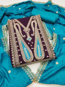 Panzora Ethnic Motifs Embroidered Sequinned Unstitched Dress Material