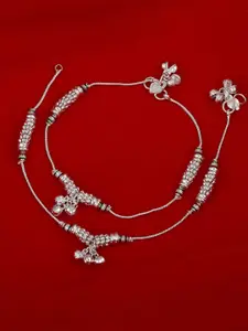 MEMOIR Silver-Plated Meenakari Anklet