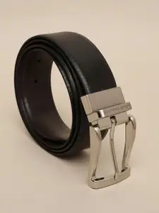 Louis Philippe Men Textured Leather Reversible Belt