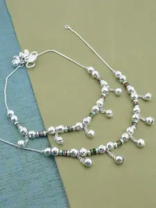 MEMOIR Silver-Plated Meenakari Anklet