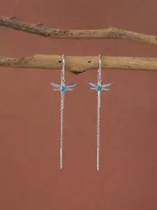 Clara 925 Sterling Silver Rhodium-Plated Drop Earrings