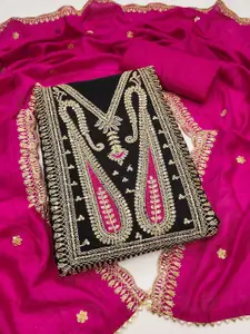 Panzora Ethnic Motifs Embroidered Sequinned Unstitched Dress Material