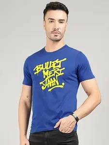 Royal Enfield Men Typography Printed Round Neck Cotton T-shirt