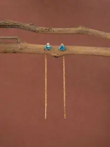 Clara 925 Sterling Silver Gold-Plated Drop Earrings