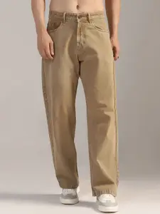 DI LUSSO Men Cotton Wide Leg Mid-Rise Jeans