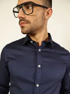 Thomas Scott Men Premium Slim Fit Opaque Formal Shirt