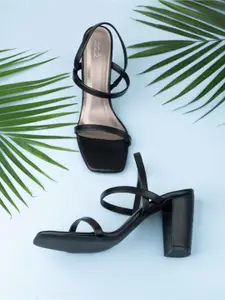 Inc 5 Women Striped Party Block Sandals