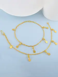 MEMOIR Gold-Plated Star Charms Anklet