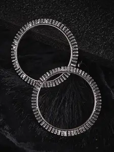 Anouk Set of 2 Silver-Plated Oxidised Bangles