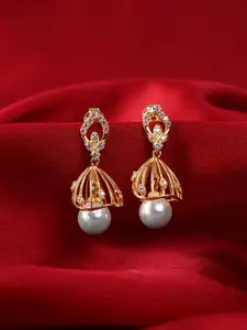 Clara 925 Sterling Silver Gold-Plated Jhumkas Earrings