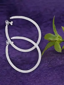 Heer Collection Set of 2 Silver-Plated Anklets