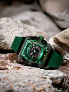 NUBEO Men Brass Dial & Straps Analogue Automatic Motion Powered Watch NB-6080-03