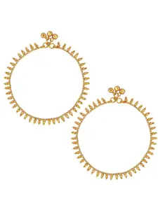 MEMOIR Gold-Plated Mngal Kalash Design Anklet