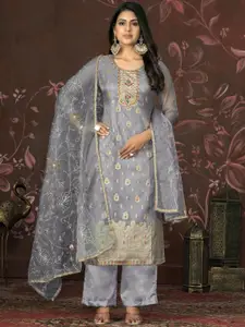 Maroosh Ethnic Motifs Embroidered Organza Unstitched Dress Material