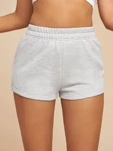 Stylecast X Slyck Solid Pattern High-Rise Regular Fit Slip-On Shorts