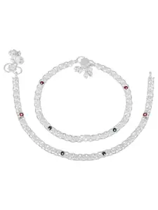 MEMOIR Silver-Plated Meenakari Anklet