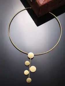 NVR Gold-Plated Circular Choker Necklace