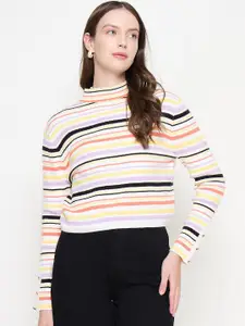 Madame Women Striped Pullover Sweater