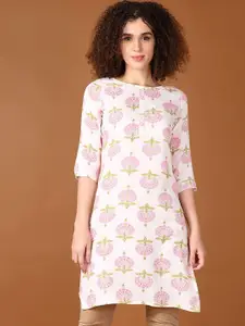 V-Mart Floral Printed Straight Kurta