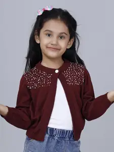 JoE Hazel Girls Long Sleeves Front Open Sweater