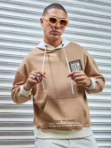 Bewakoof Men Printed Hooded Pullover Sweatshirt