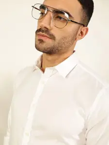 Thomas Scott Men Premium Slim Fit Opaque Formal Shirt