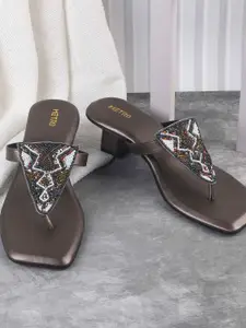 Metro Women Open Back Block Sandals