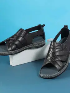 Mochi Men Leather Slip-On Comfort Sandals