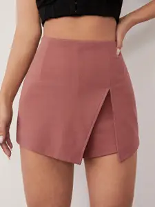 Stylecast X Slyck Solid Pattern High-Rise Regular Fit Shorts