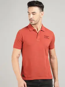 Royal Enfield Men Solid Polo Collar Cotton T-shirt