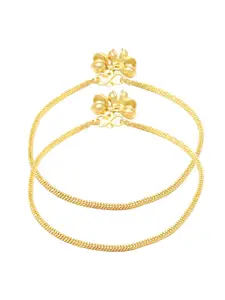 MEMOIR Gold-Plated Square Rope Design Anklet