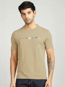 Royal Enfield Men Solid Round Neck Cotton T-shirt