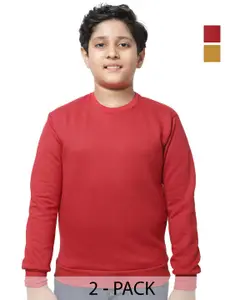 BAESD Boys Pack Of 2 Solid Sweatshirt