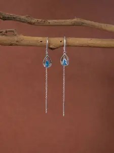 Clara 925 Sterling Silver Rhodium-Plated Drop Earrings