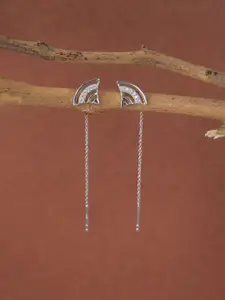 Clara 925 Sterling Silver Rhodium-Plated Drop Earrings