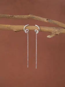 Clara 925 Sterling Silver Rhodium-Plated Drop Earrings