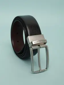 Van Heusen Men Textured Tang Leather Reversible Belt
