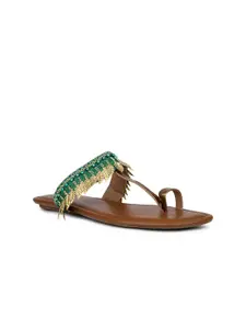 Inc 5 Women Embellished Ethnic One Toe Flats