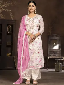 Maroosh Floral Printed Unstitched Dress Material