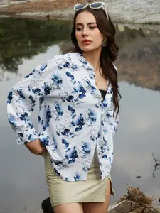 Campus Sutra Women Comfort Spread Collar Floral Printed Oversized Casual Shirt