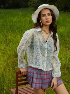 PINACOLADA Women Floral Printed Oversized Casual Shirt