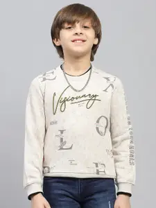 Monte Carlo Boys Round Neck Typography Printed Sweatshirt