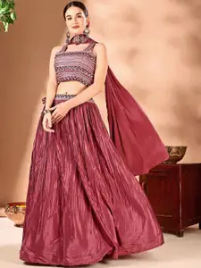 JIVORA Embroidered Thread Work Ready to Wear Lehenga & Blouse With Dupatta