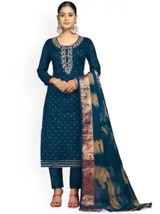 Maroosh Ethnic Motifs Embellished Beads & Stones Cotton Jacquard Unstitched Dress Material