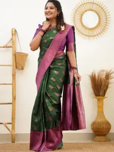 KALINI Floral Zari Pure Silk Kanjeevaram Saree