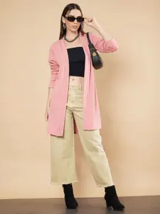 Fbella Self Design Longline Open Front Shrug