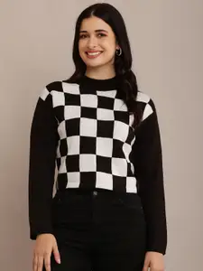 NoBarr Women Checked Pullover