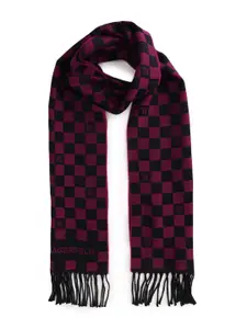 Karl Lagerfeld Men Printed Checked Scarf